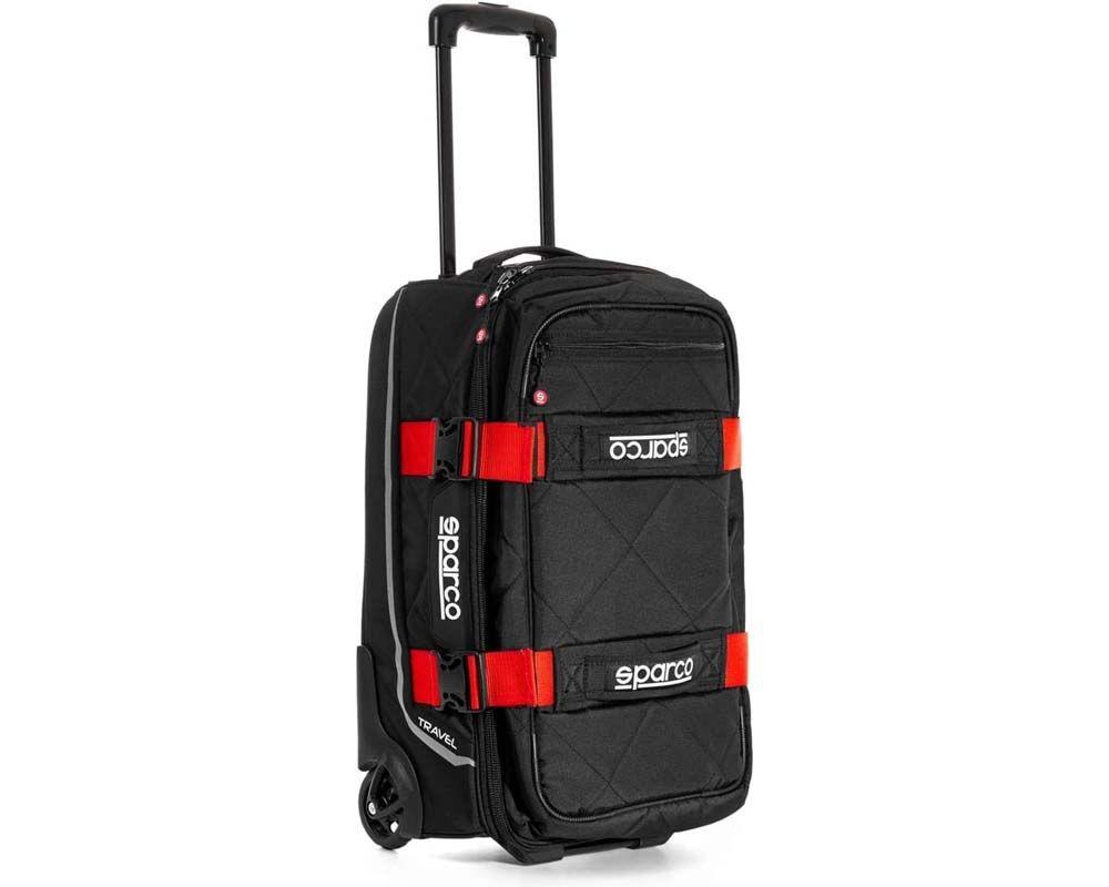 016438 sparco travel cabin bag black red