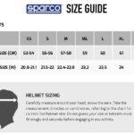 sparco helmet size guide