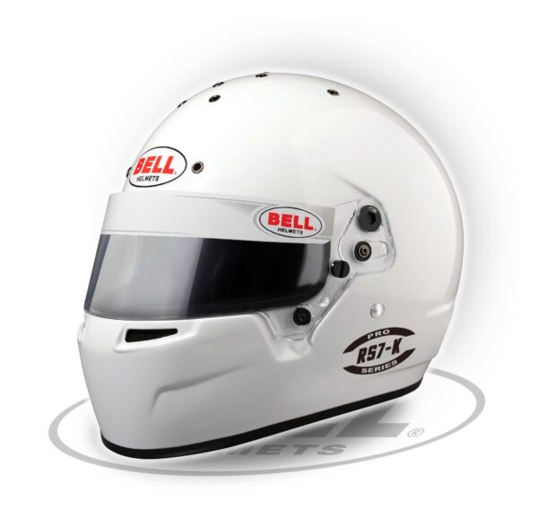 bell rs7k karting helmet white
